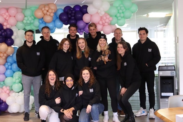 The ISL Talent team celebrating the rebrand together.